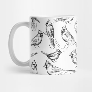 Cardinal Art Sketch Mug